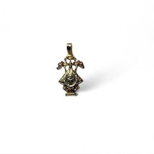 Our Lady of San Juan de los Lagos Gold Tone Medal Pendant